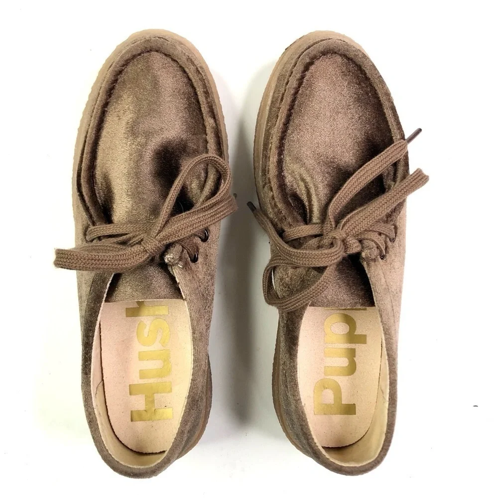 Hush Puppies Brown Platform Lace-Up Shoes